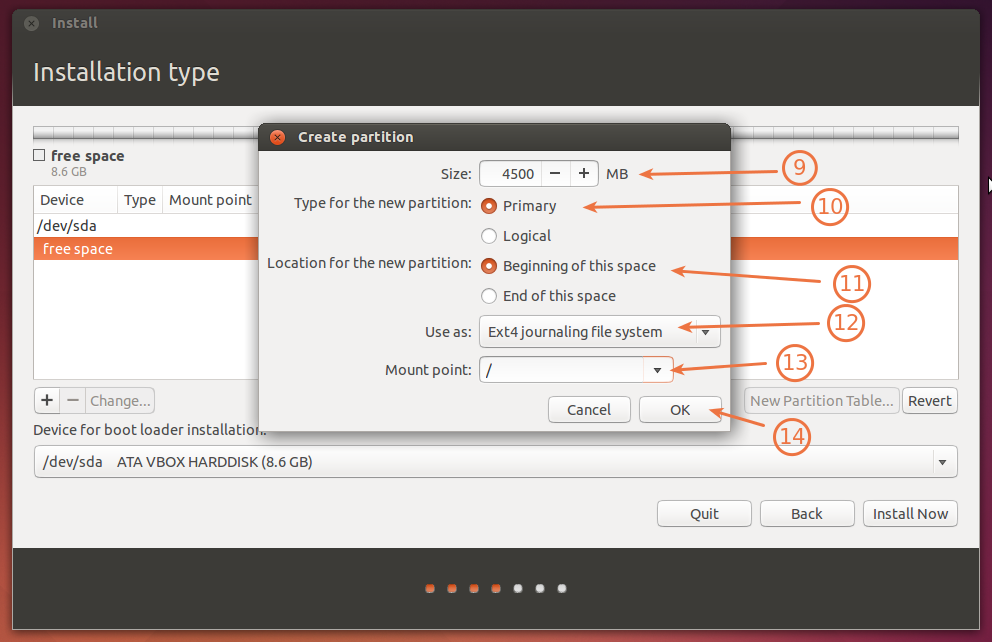 create boot partition ubuntu