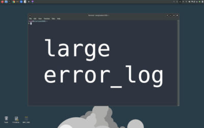 How to search and find big error_log files on server